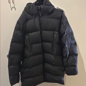 Rains Men's Black Puffer Jacket